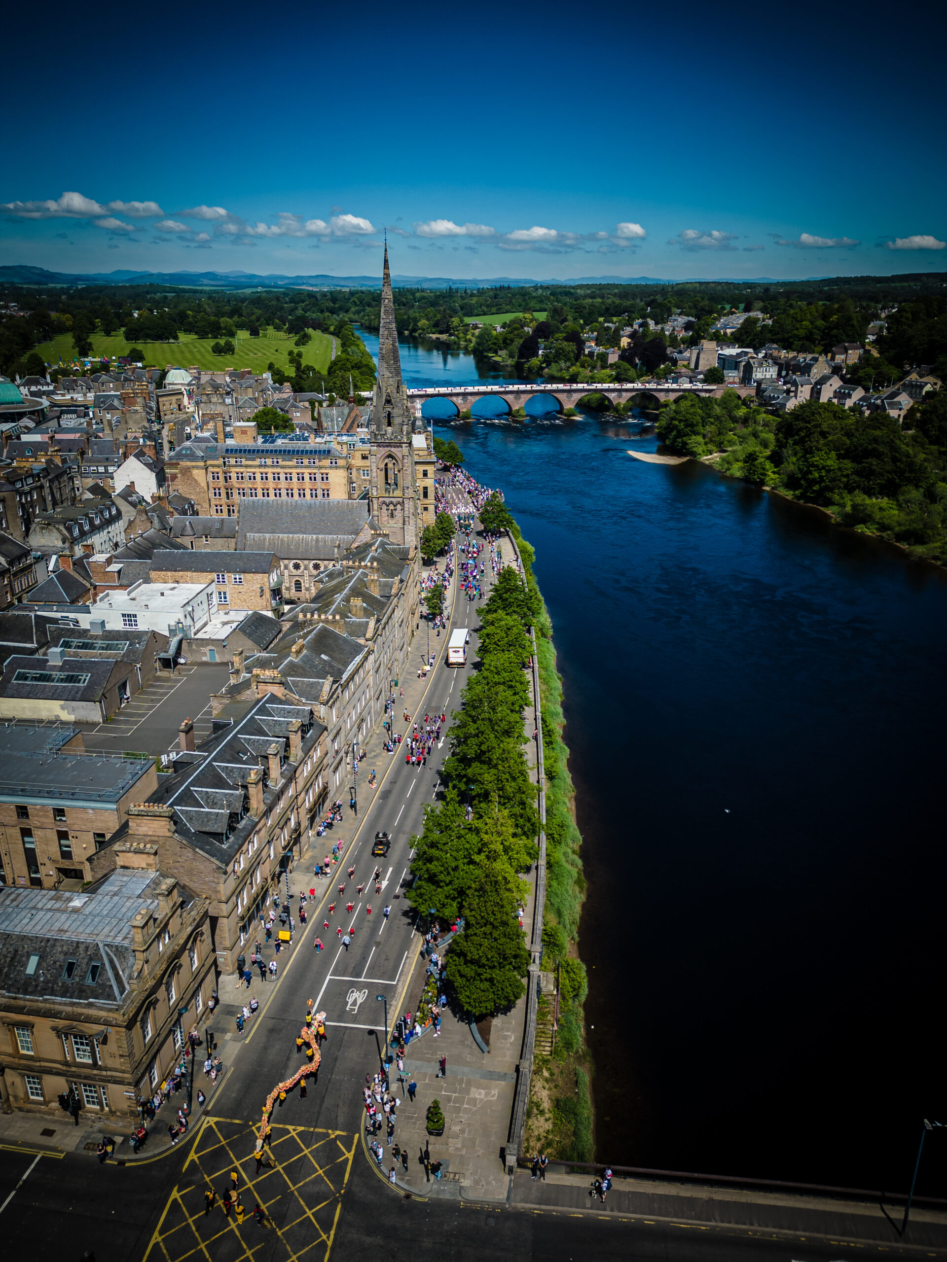 River Tay from the sky, © Perth & Kinross Council