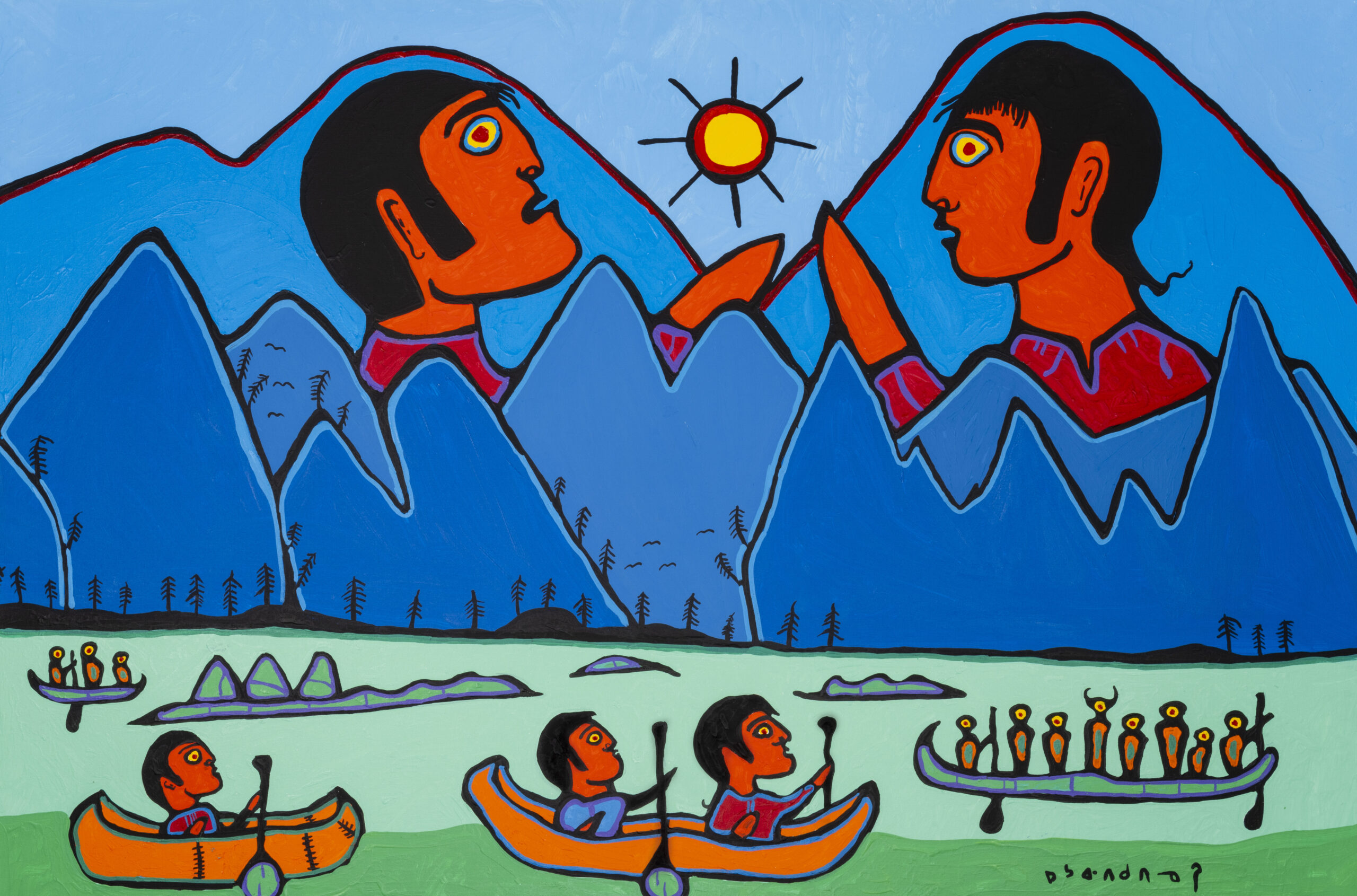 In-the-Land-of-Giants-by-Norval-Morrisseau.-Credit-The-Estate-of-Norval-Morrisseau-scaled-aspect-ratio-530-350