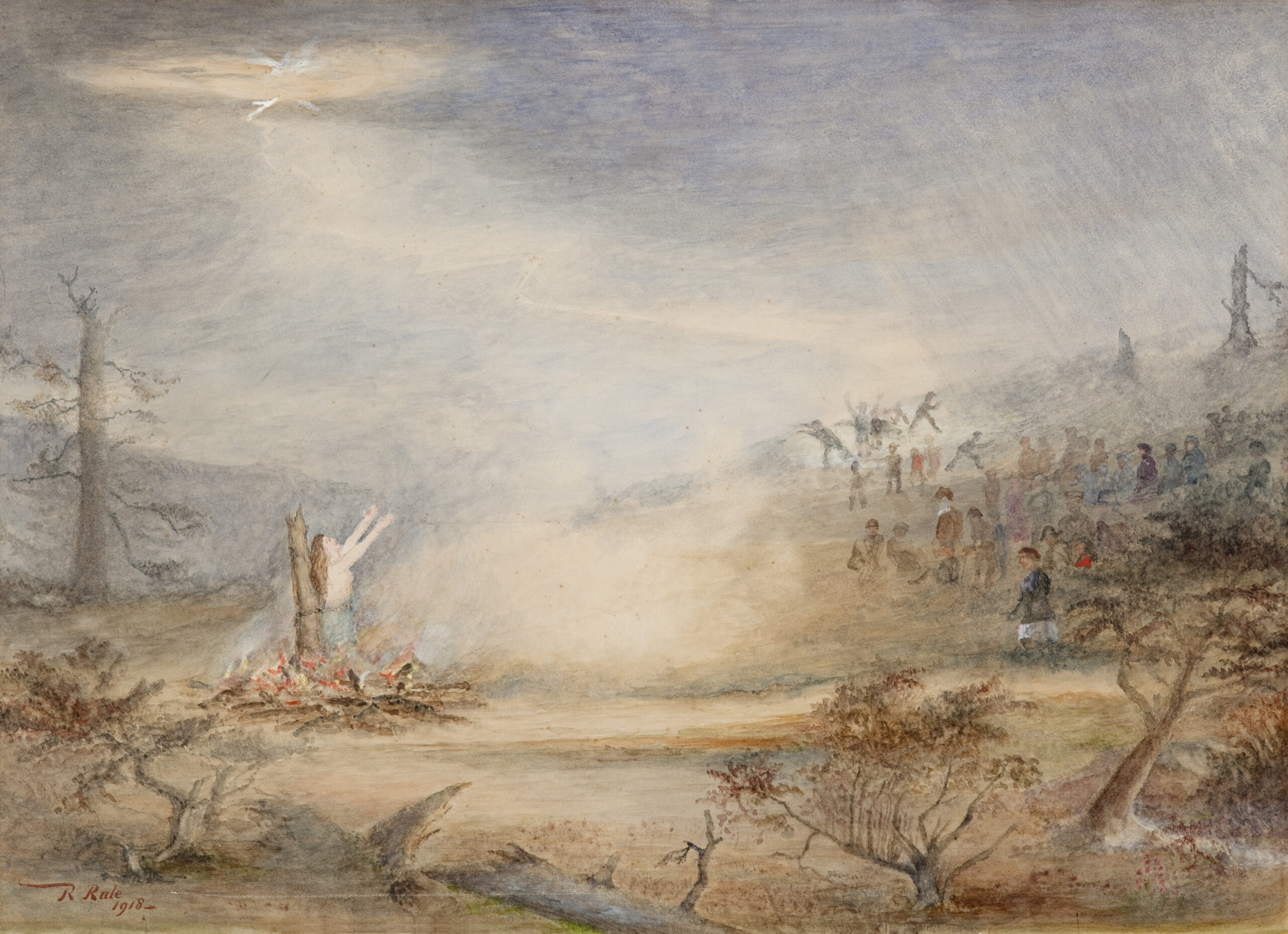 FA14/79 The Burning of Kate Neiving on Knock Hill, Crieff by Robert Rule