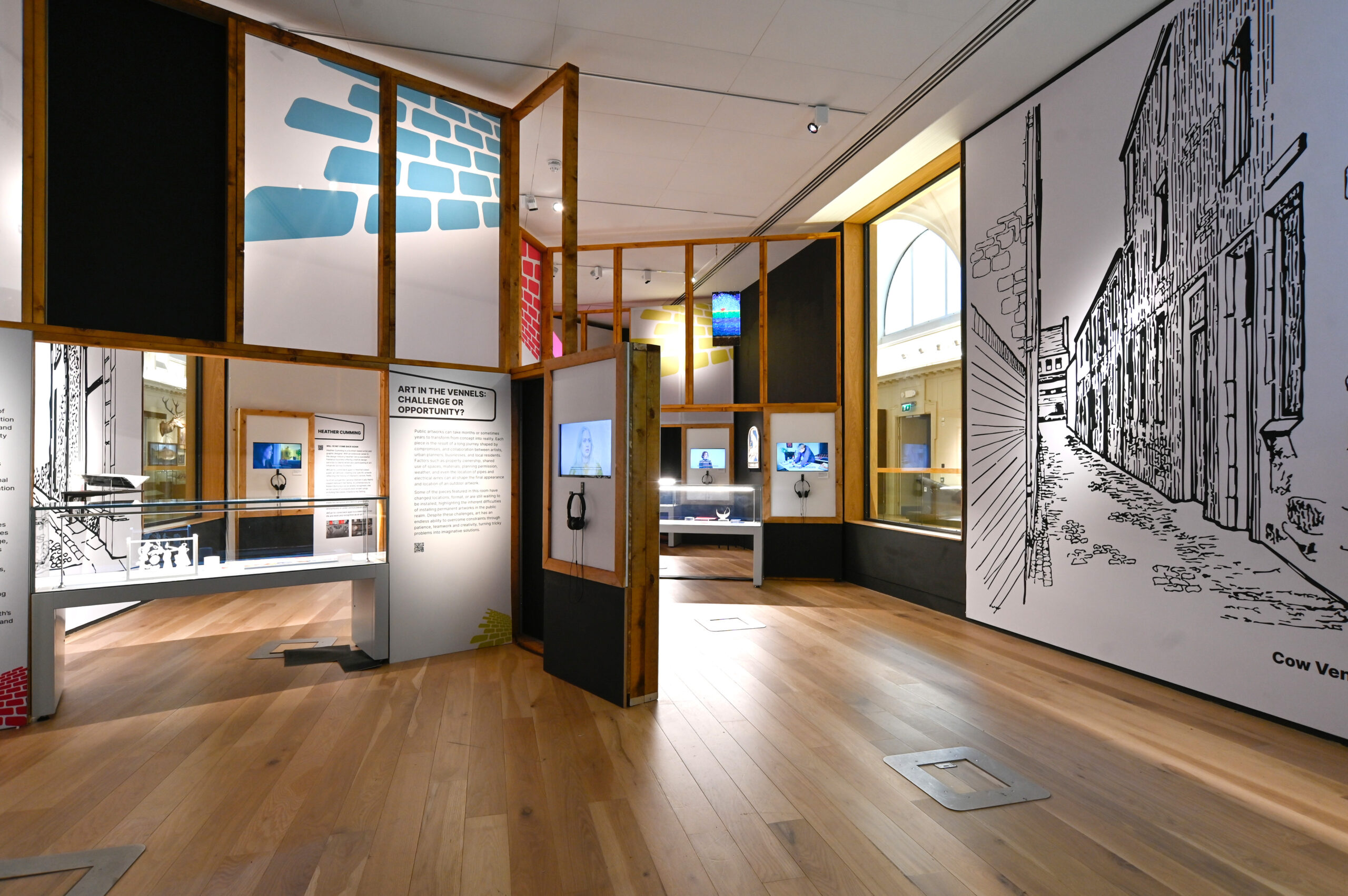 The completed Vennels: Perth's Little Streets exhibition design.